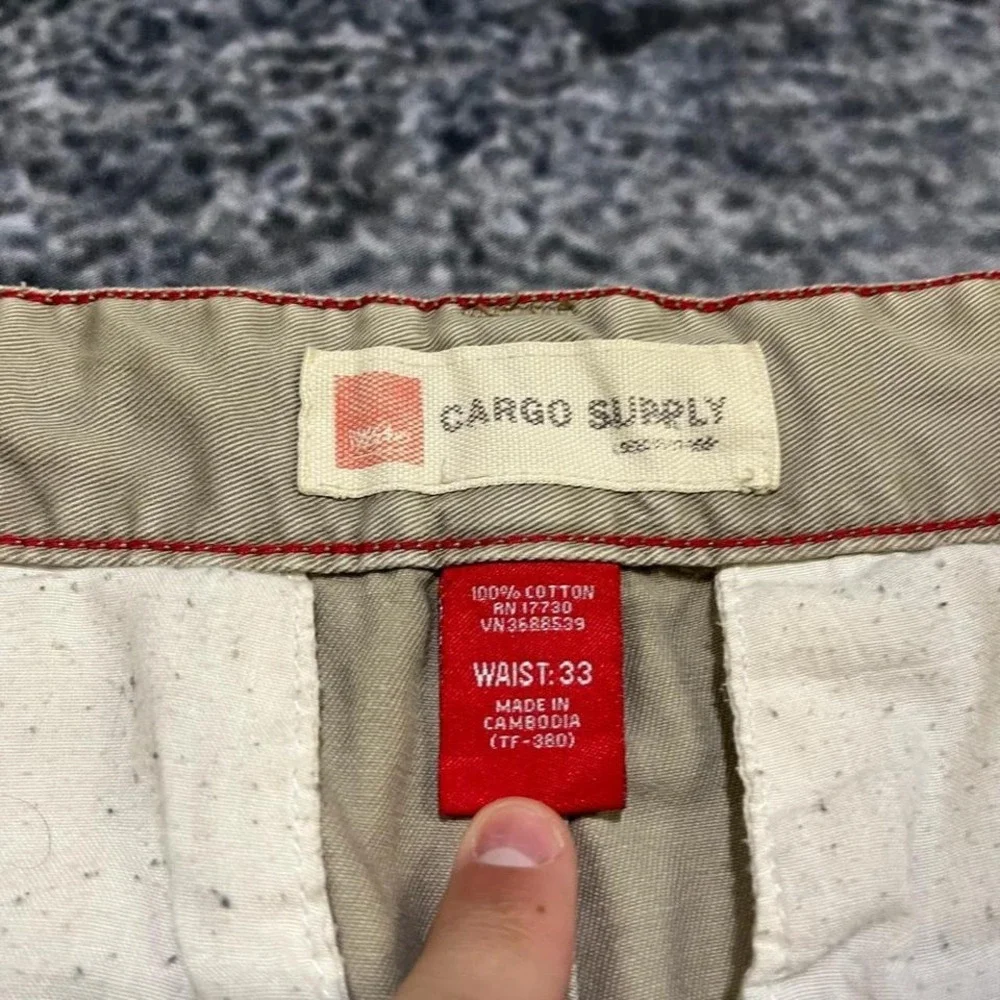 Vintage Y2K Mossimo Cargo Shorts Mens 36‎ Beige Baggy Utility Skater
